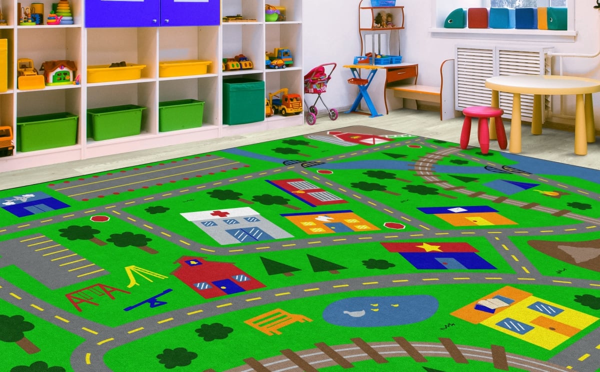 FA1362-58FS Our City Roads Rug - 10 ft. 6 in. x 13 ft. 2 in.