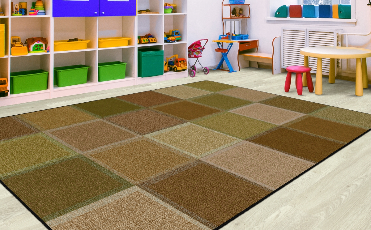 FA1311-44FS Crosshatch Earth Tone Rug - 7 ft. 6 in. x 12 ft.