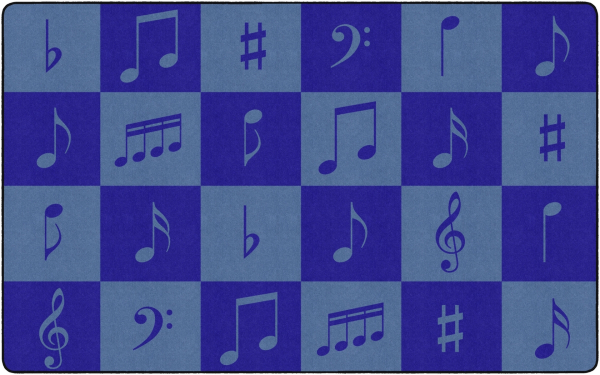 FA1850-44FS Music Note Seating Rug - 7 ft. 6 in. x 12 ft.