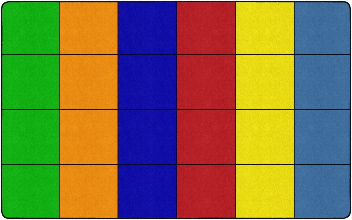 FA2025-44FS Rainbow Seating Blocks Rug - 7 ft. 6 in. x 12 ft.