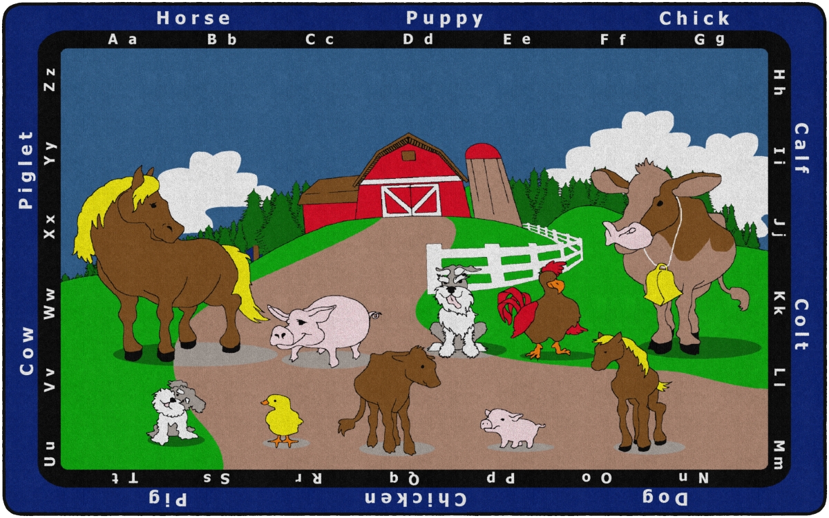 FE143-58A Animal Match Rectangle Rug - 10 ft. 6 in. x 13 ft. 2 in.