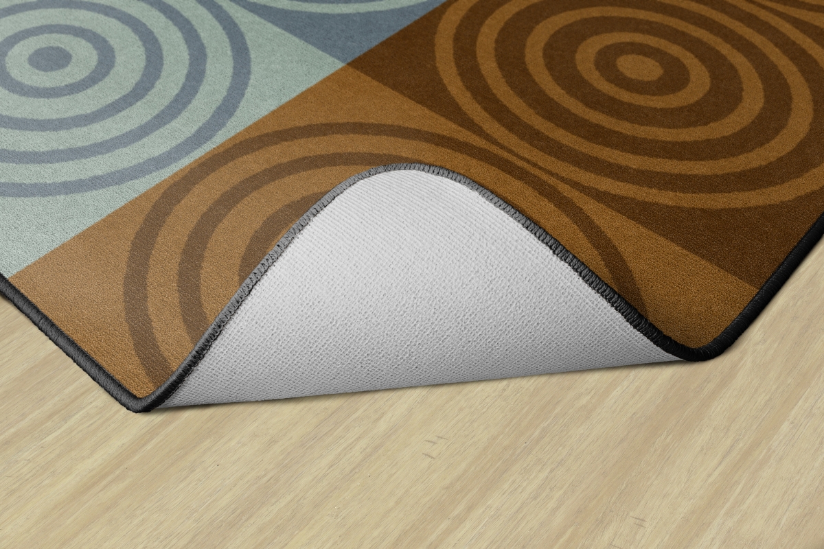 FA1305-58FS Bullseye Blocks Earth Tone Rug - 10 ft. 6 in. x 13 ft. 2 in.