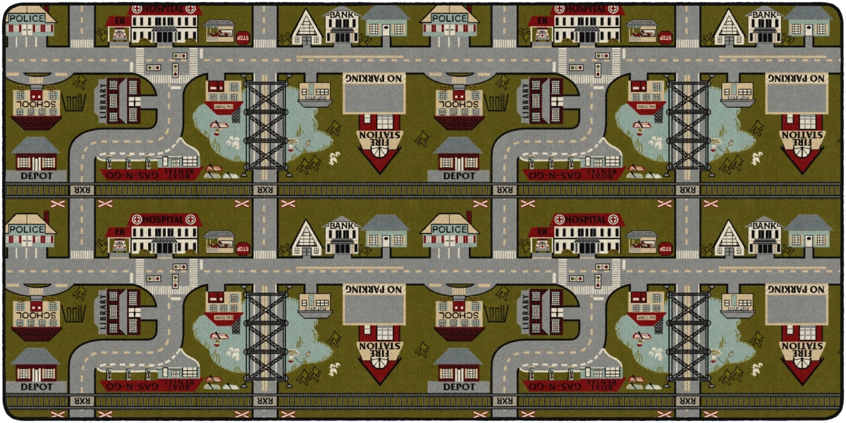 FM178-42A Places to Go Tranquility Rectangle Rug - 6 x 12 ft.