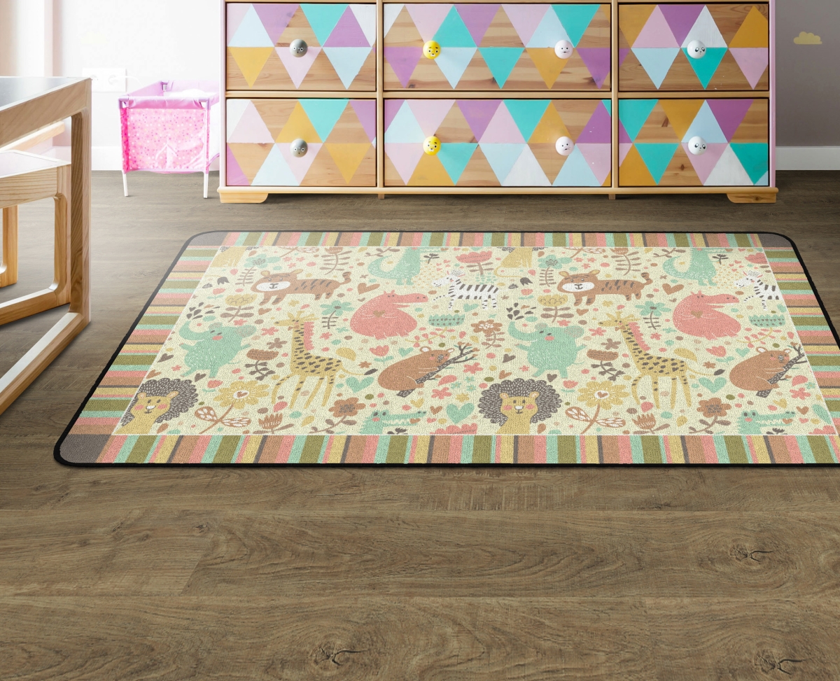 FA1365-22FS My Animal Friends Rectangle Rug - 4 x 6 ft.