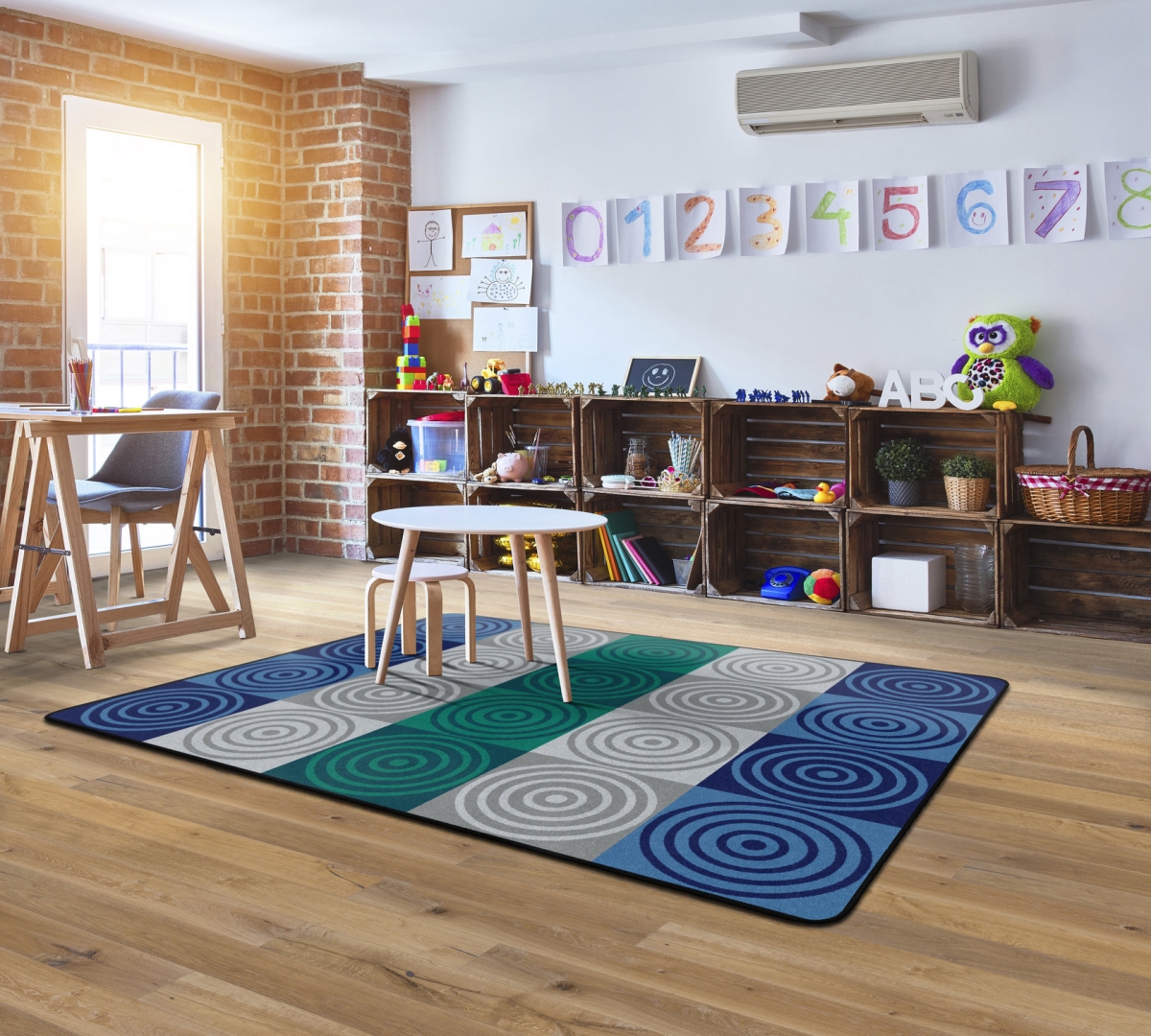 FA1838-32FS Bullseye Blocks Cool Rug - 6 ft. x 8 ft. 4 in.