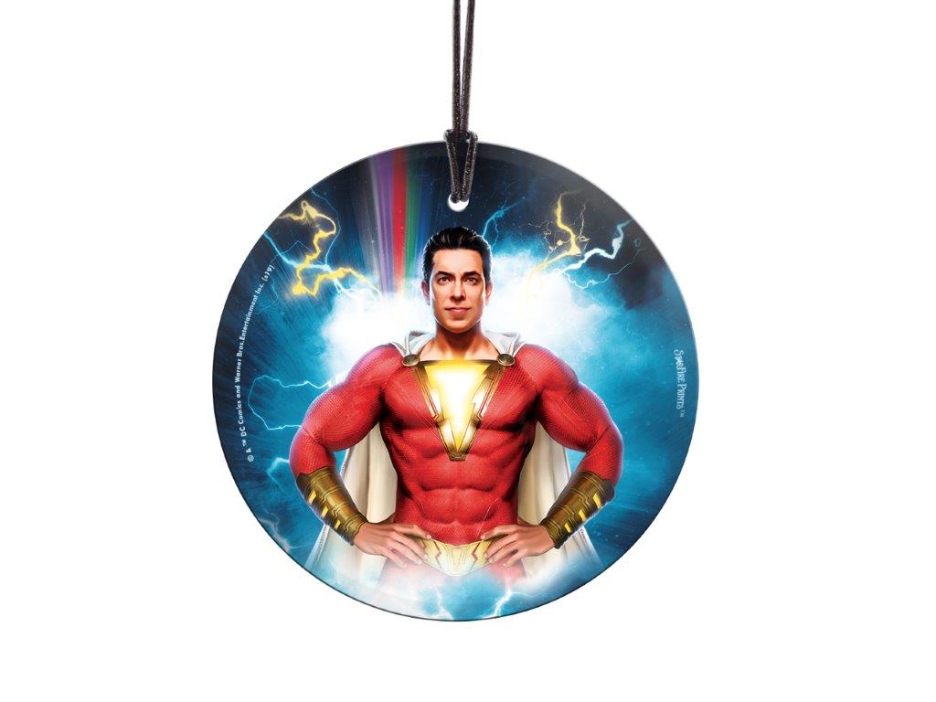 Shazam the Superhero Inside StarFire Prints Hanging Glass