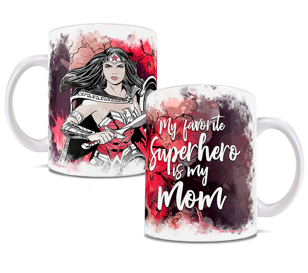 Picture of Trend Setters WMUG977B DC Women Mothers Day Wonder Woman Watercolor Ceramic Mug, White