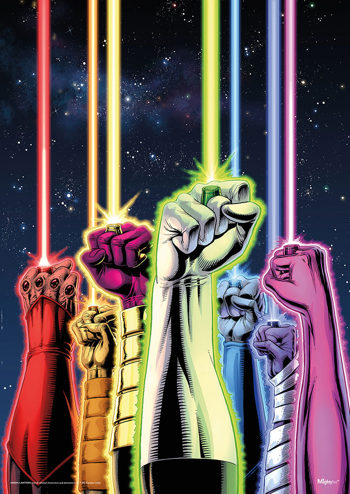 Green Lantern Lanterns Unite Mightyprint Wall Art