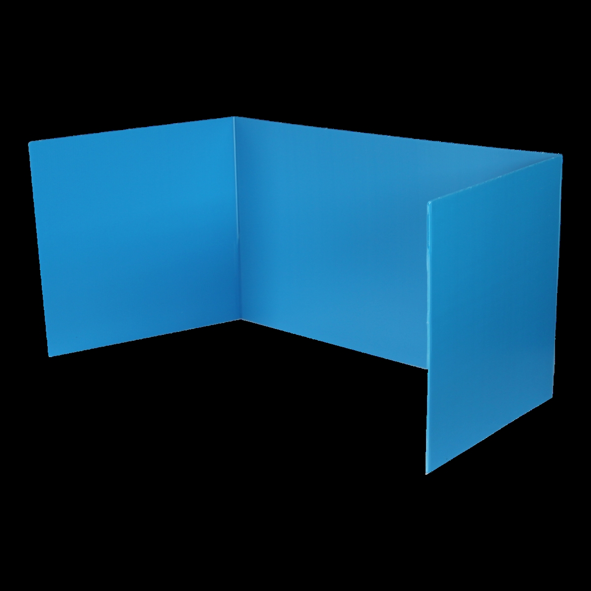 Flipside Products 19372-24 18 x 46.5 in. Corrugated Plastic Study Carrel  Blue - Pack of 24