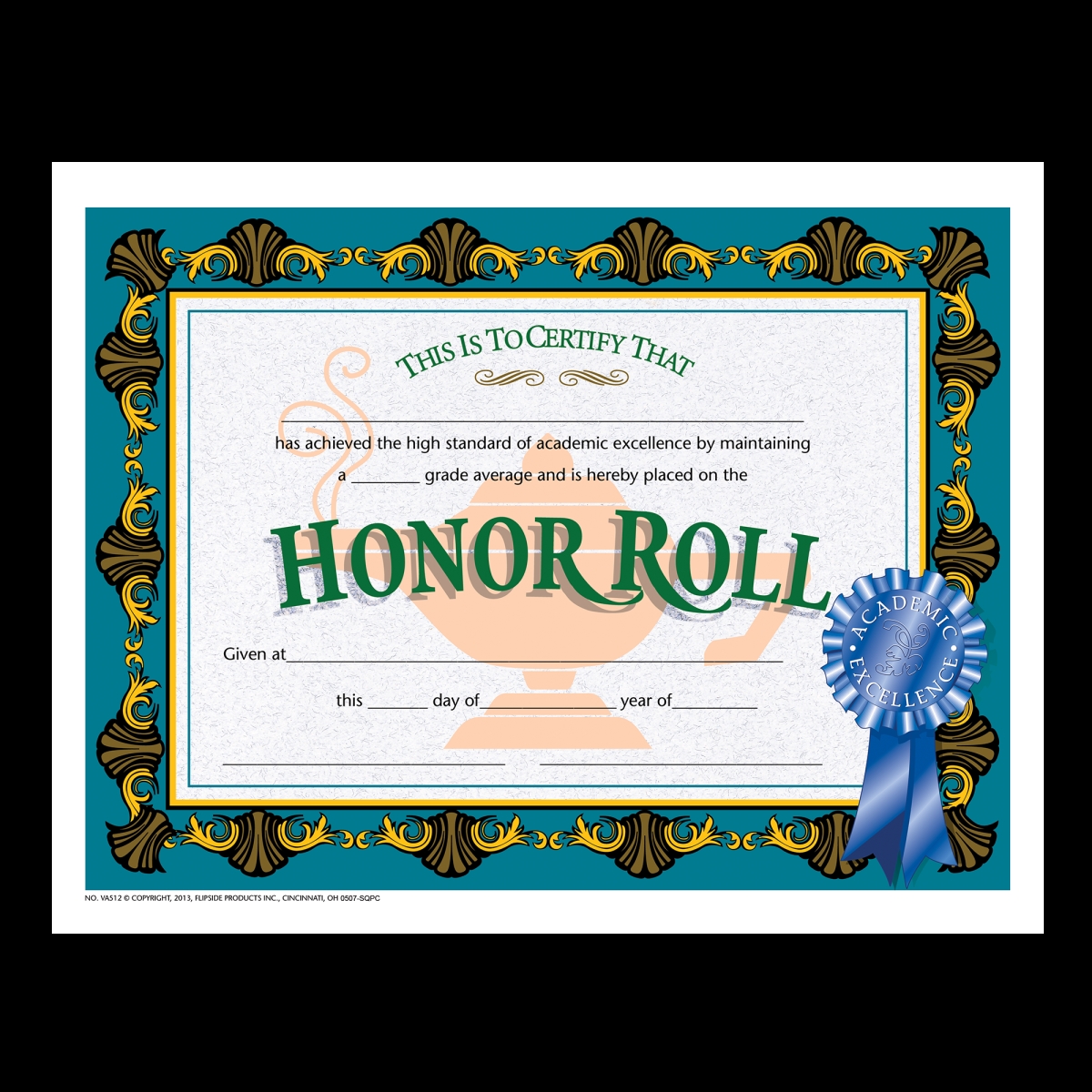 Flipside Products  Honor Roll Certificate, Pack of 5