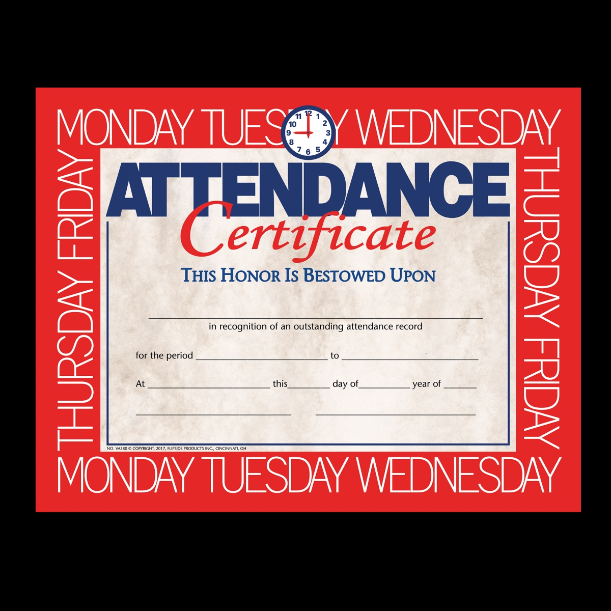 Attendance Certificate  Pack of 5