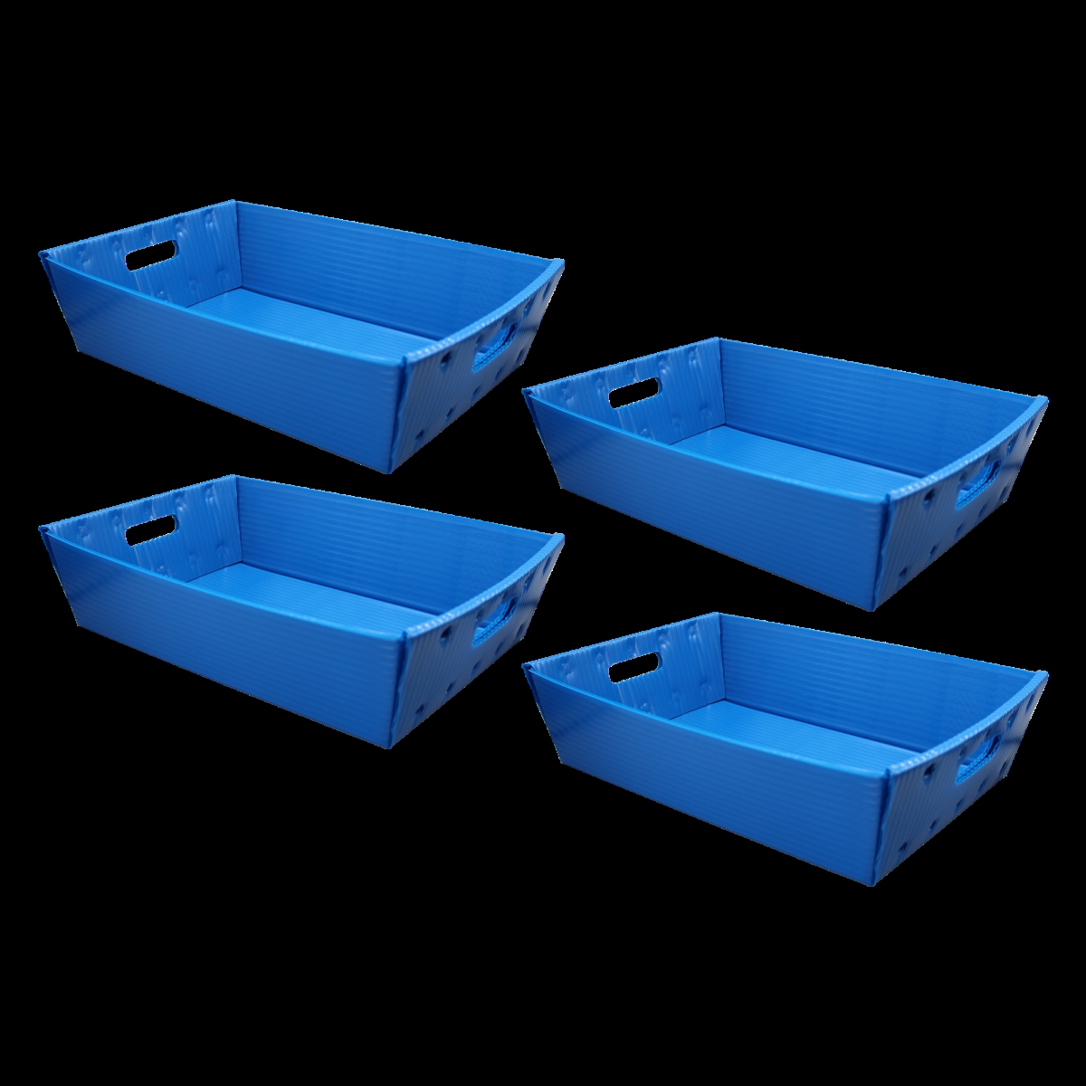 Blue Plastic Letter Tray - 4 Pack