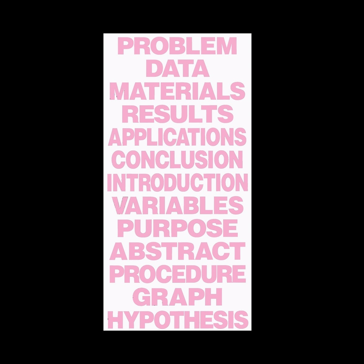 Pink Science Fair Titles Retail Pack of 24