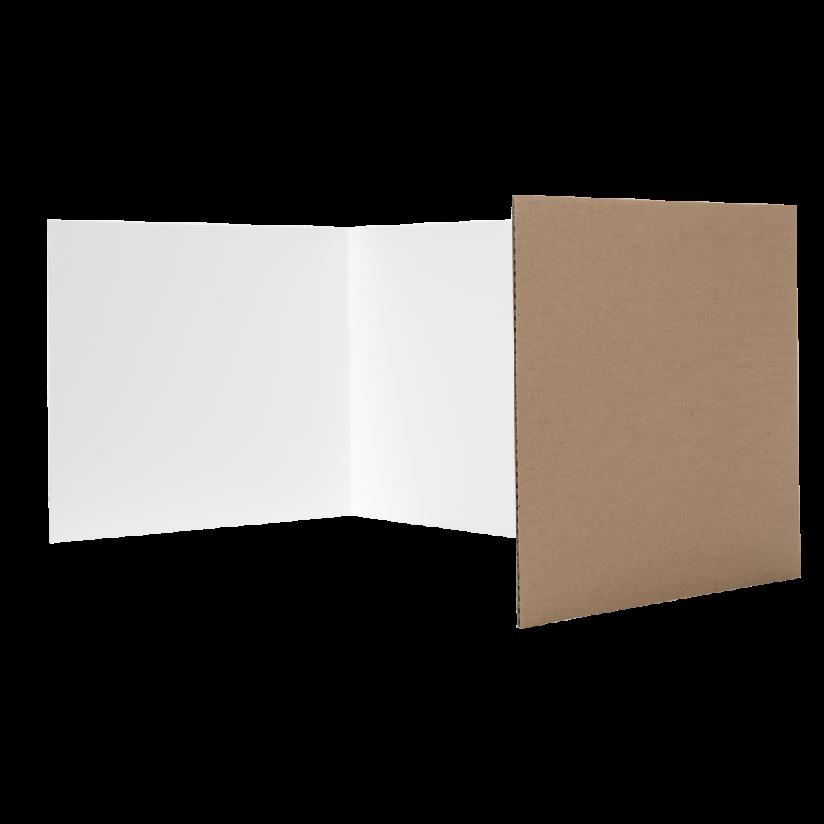 12 x 48 Study Carrel White Corrugated Bulk Pack of 24
