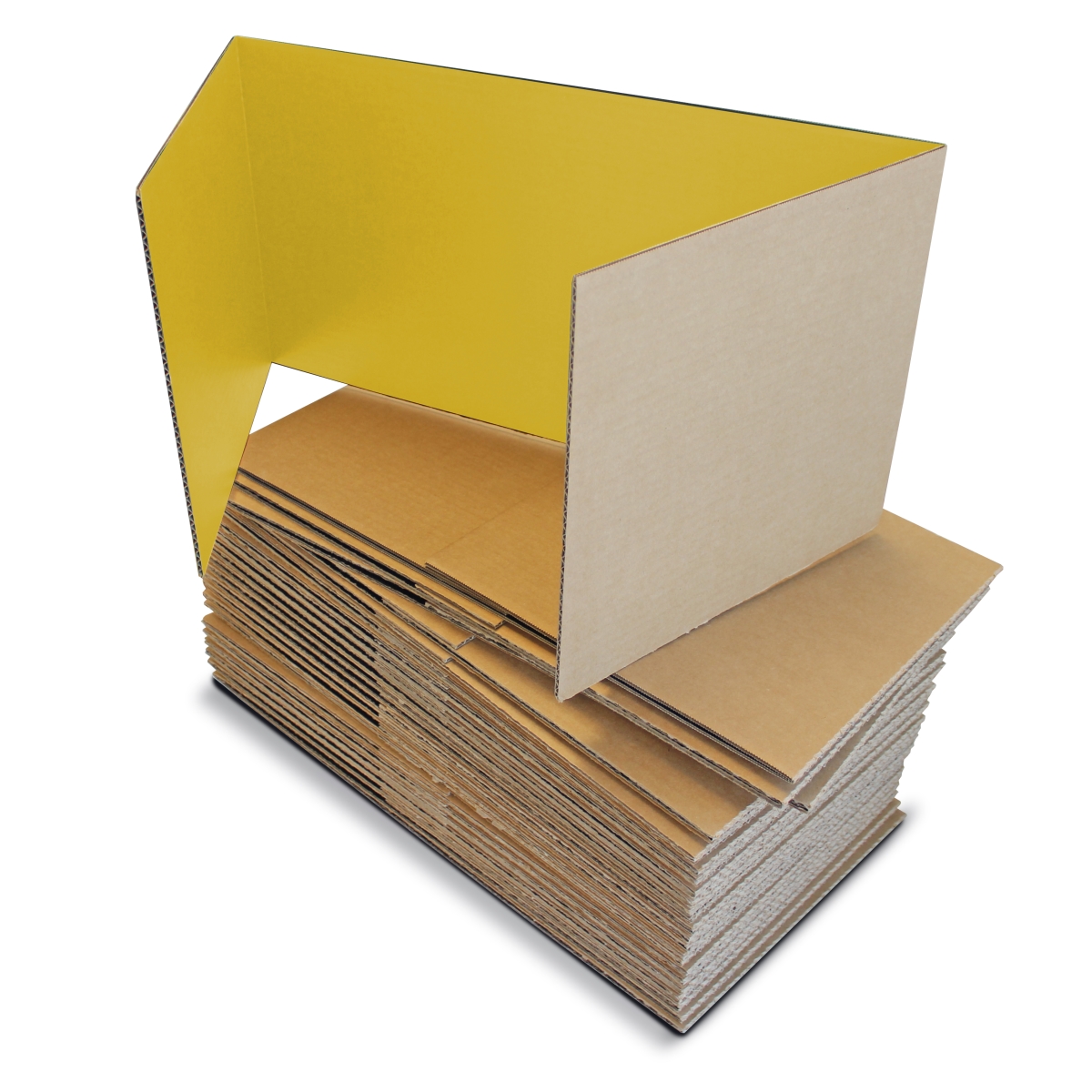 12' x 48' Yellow Corrugated Study Carrel - Pack of 24