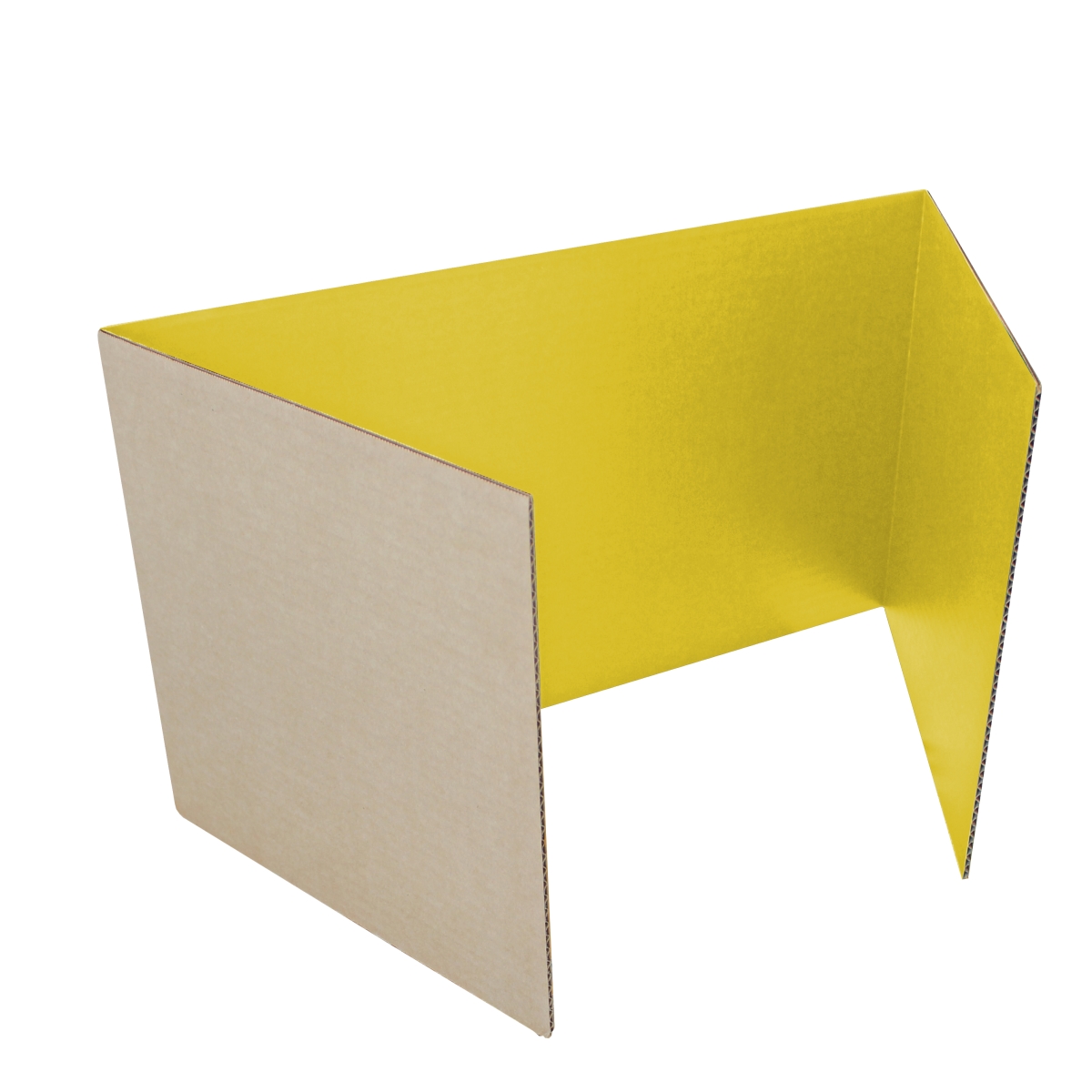 12 x 48 Study Carrel Yellow Corrugated Bulk Pack of 12