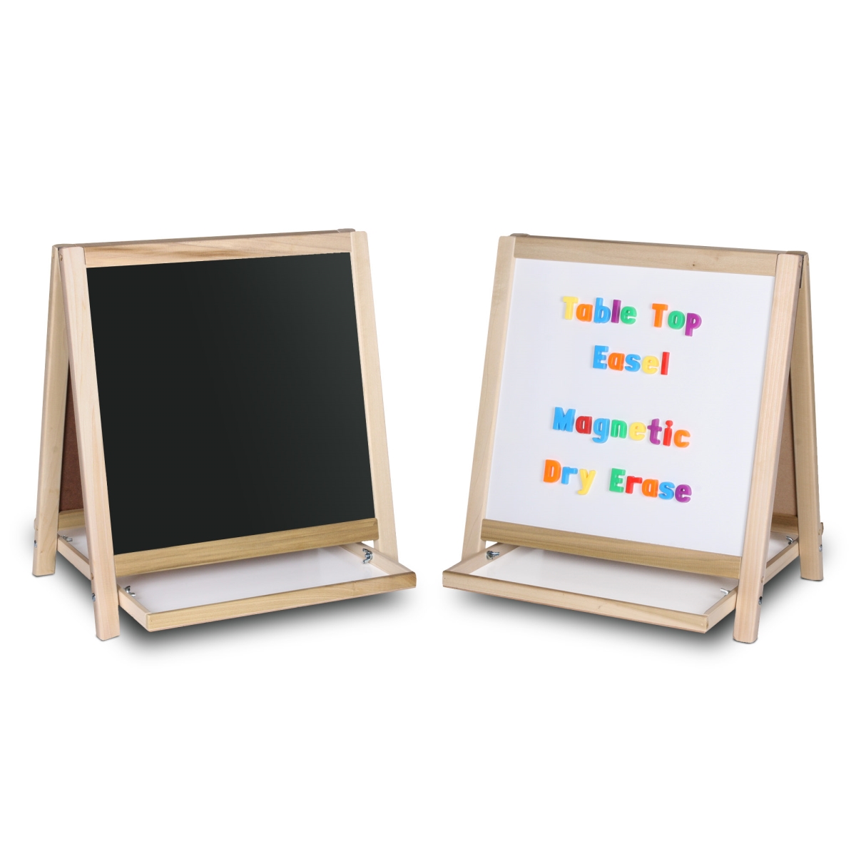 Picture of Flipside Products 17406 Magnetic Table Top Easel White Dry Erase/Black Chalkboard