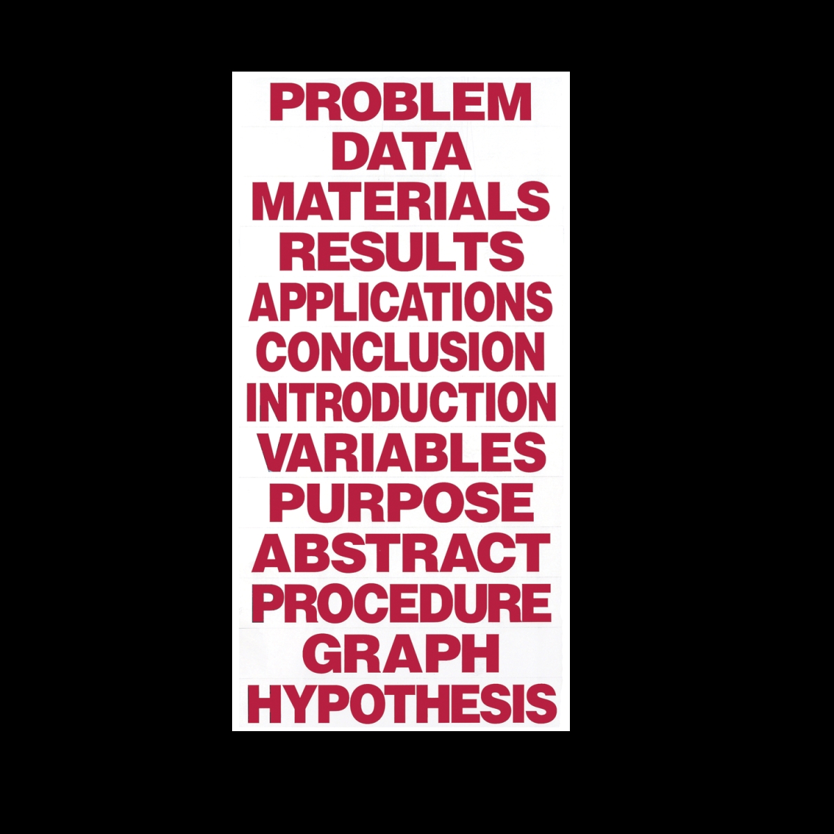 Red Science Fair Titles Retail Pack of 24