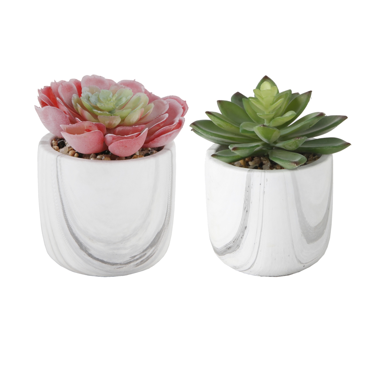 Small Marble Succulent Marble Planter - Set of 2