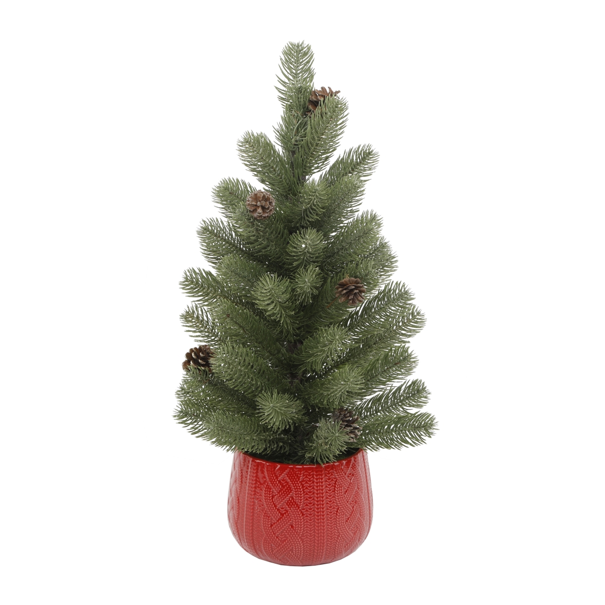 CH2050E-RD 24'H Tabletop Xmas Tree in Sweater Ceramic Pot 6.5X6.5X5
