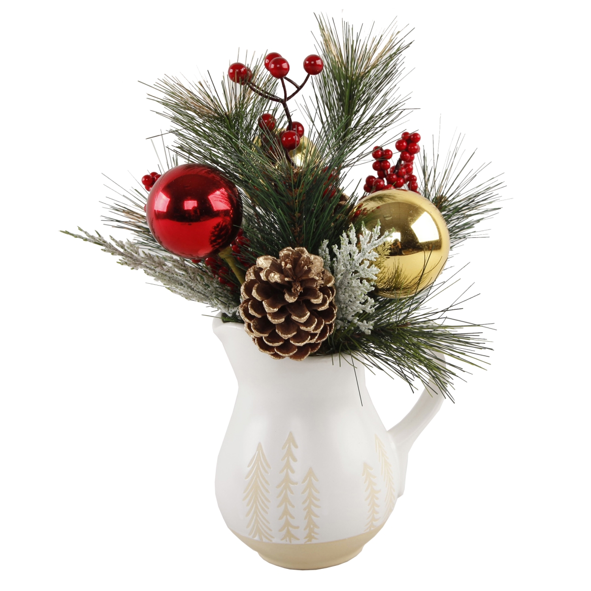 14' XMAS Mix in Ceramic Watering Pot
