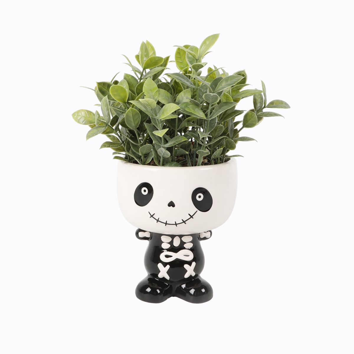 HW4786E-BK Tealeaf Skeleton Boy Ceramic 5X5X6