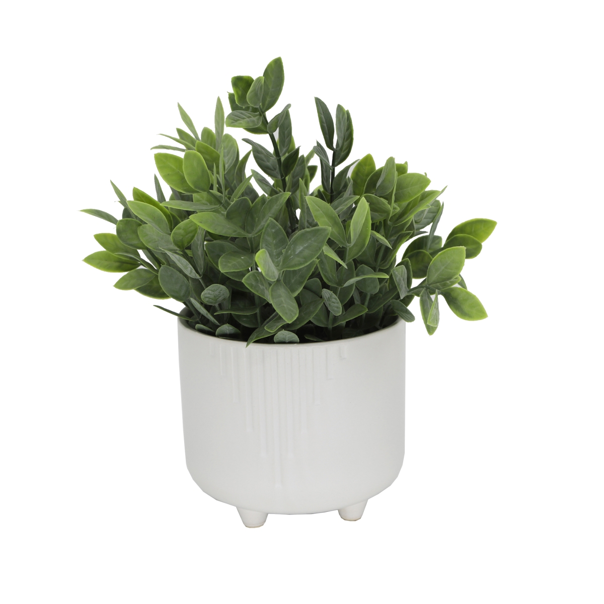 CS4484E-MTWH Tea Leaf in WHITE CASCADE footed pot
