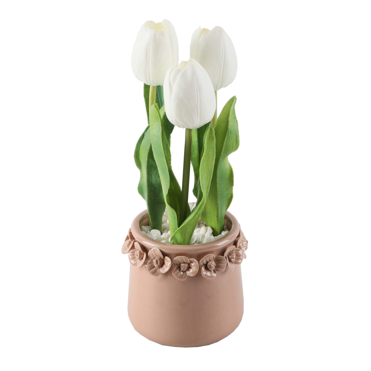 Real-touch Tulips in 4.75' Floral Pot
