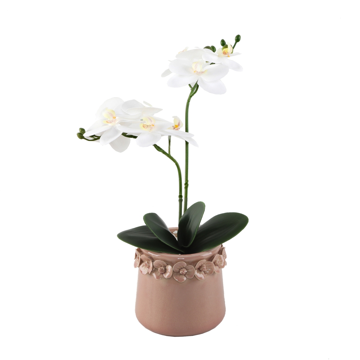 CS4618E-WH 13' H Real-touch Orchids in 4.75' Floral Pot
