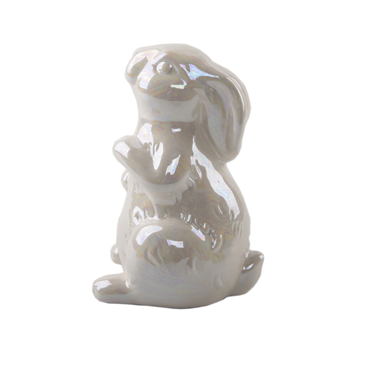 7.25' Pearl Ceramic Bunny