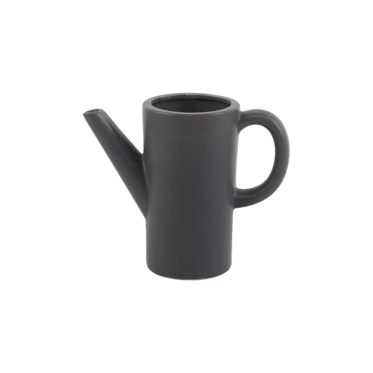 8.75' Ceramic Watering Can, Matte Black