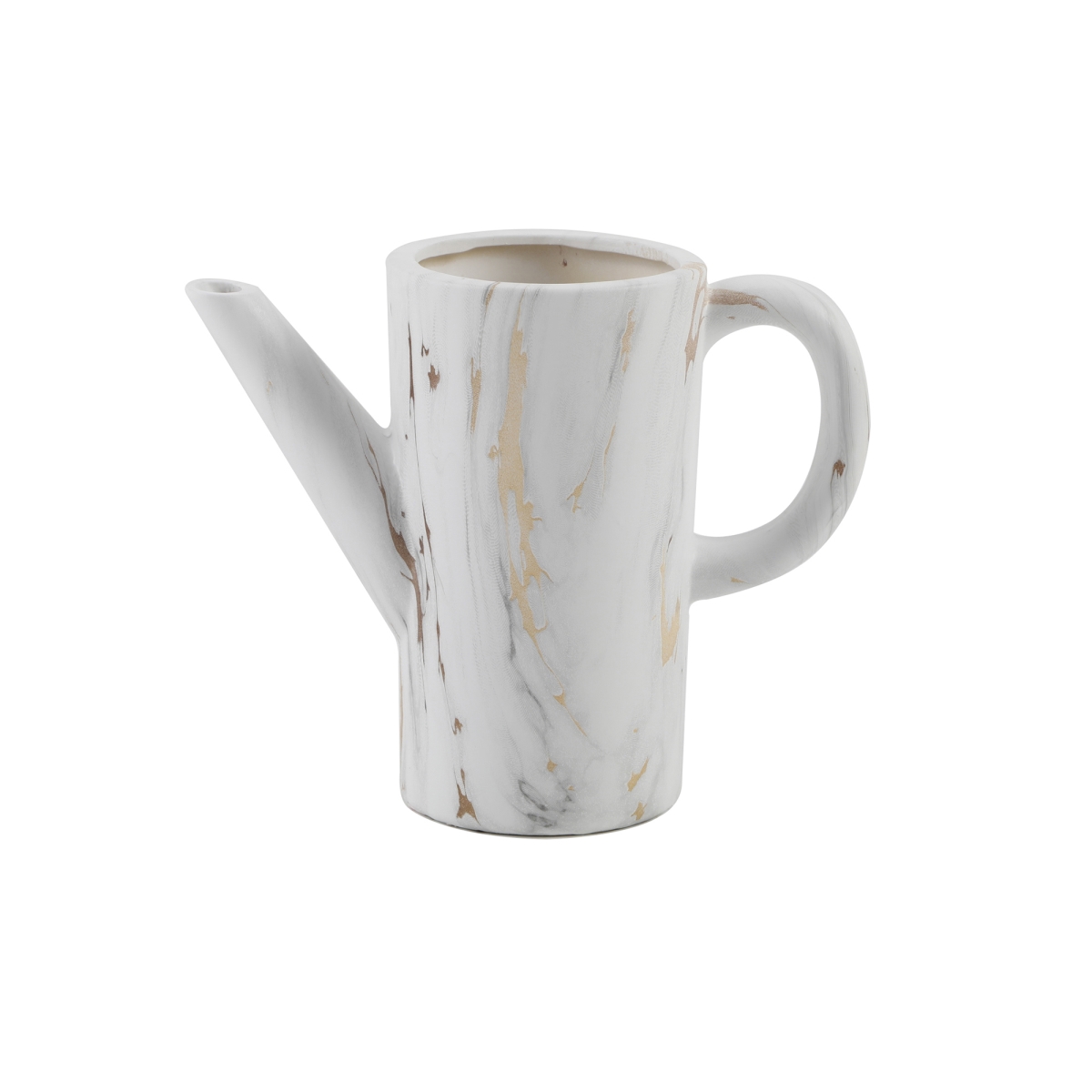 CTC1783E-GDMBL 8.75' Ceramic Watering Can, Gold Marble