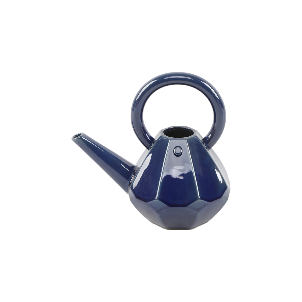 CTC1774E-NAVY 9.5' Navy Geo Ceramic Watering Can