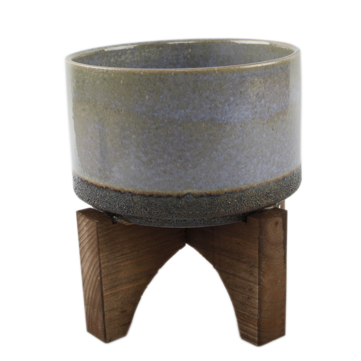 CT549E-BL 7' Lava Ceramic on Wood Stand, Blue