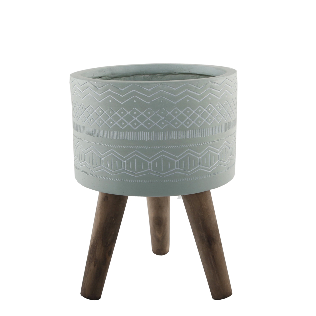 10' Tribal Fiberglass planter,SAGE