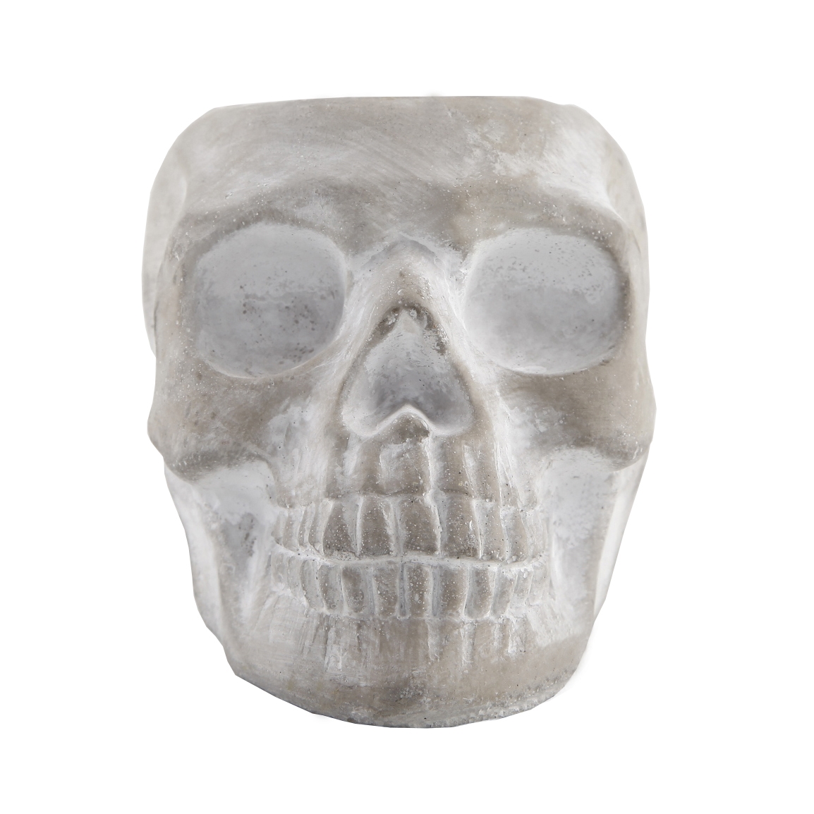 EM2332E-GY 5X3.2  Cement Sugar Skull Planter, GREY