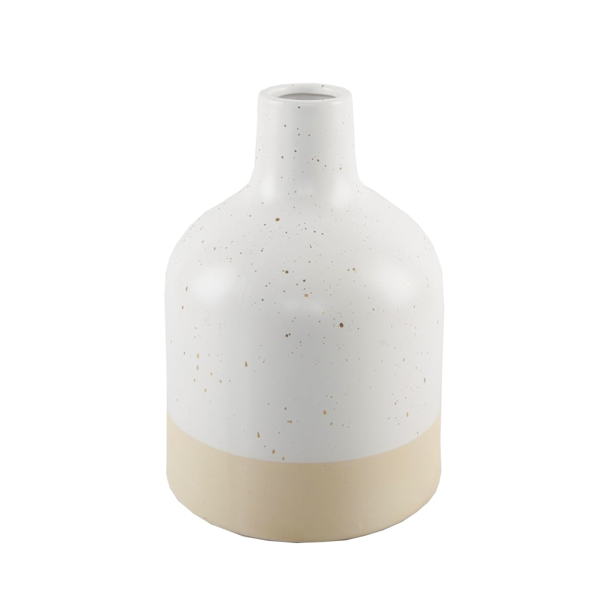 11'H Two-tone Speckle Ceramic,White