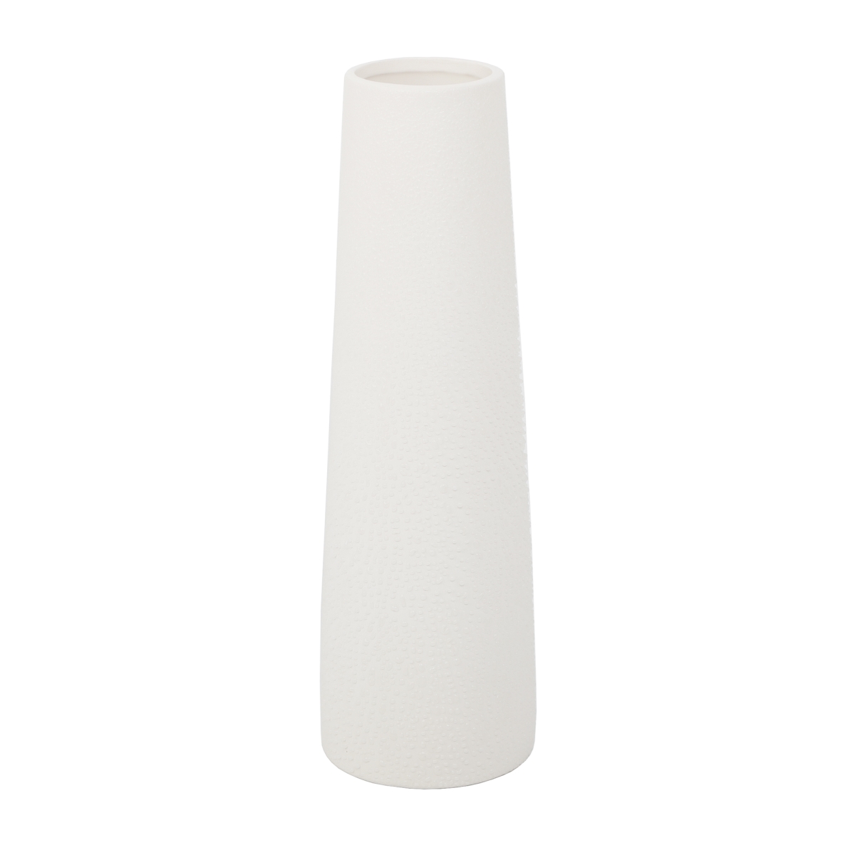 14' H Leather Finish Ceramic Vase Planter,Cream