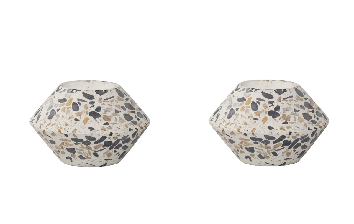 SET OF 2 3.8' Terrazzo Tea Light Holder