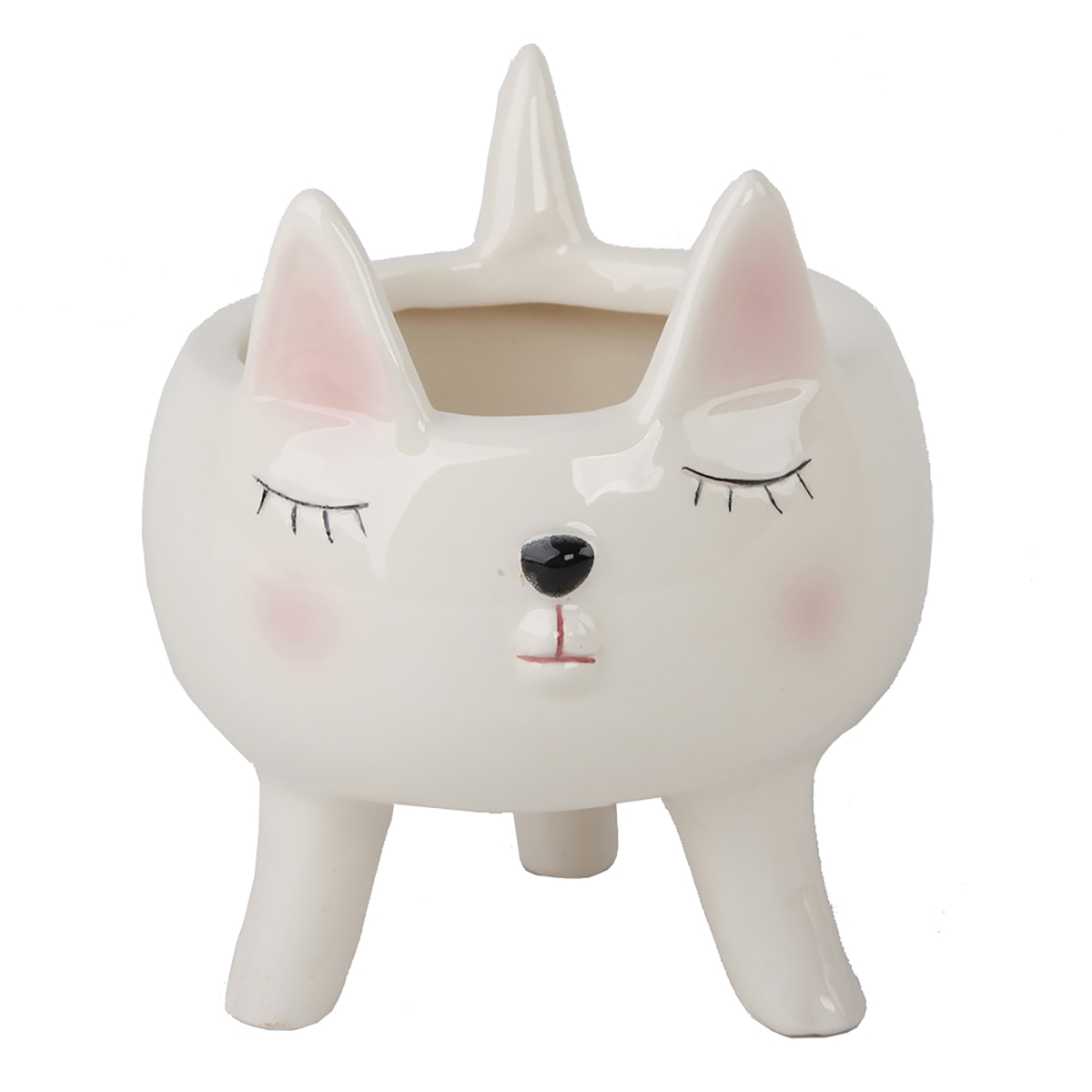 4' Cute Pink GIRL CAT CERAMIC W/ LEGS