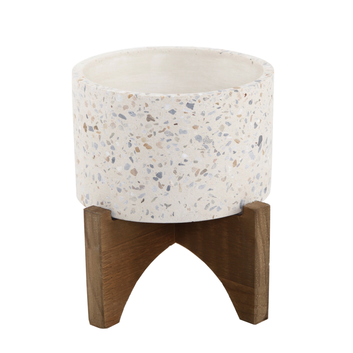 CT1303E-NEU 5' NEUTRAL TERRAZZO Planter on Stand
