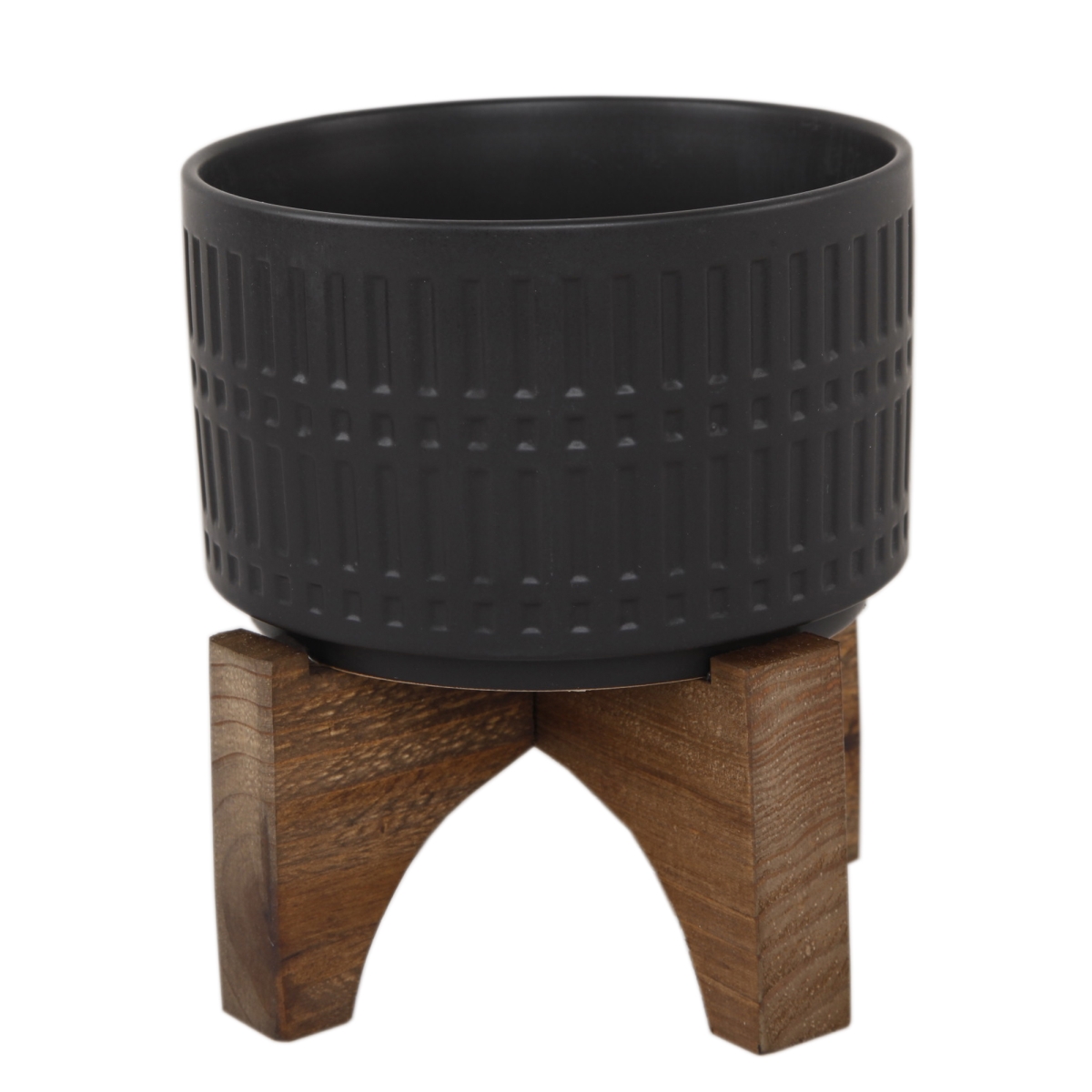 7' Roman Ceramic With Wood Stand