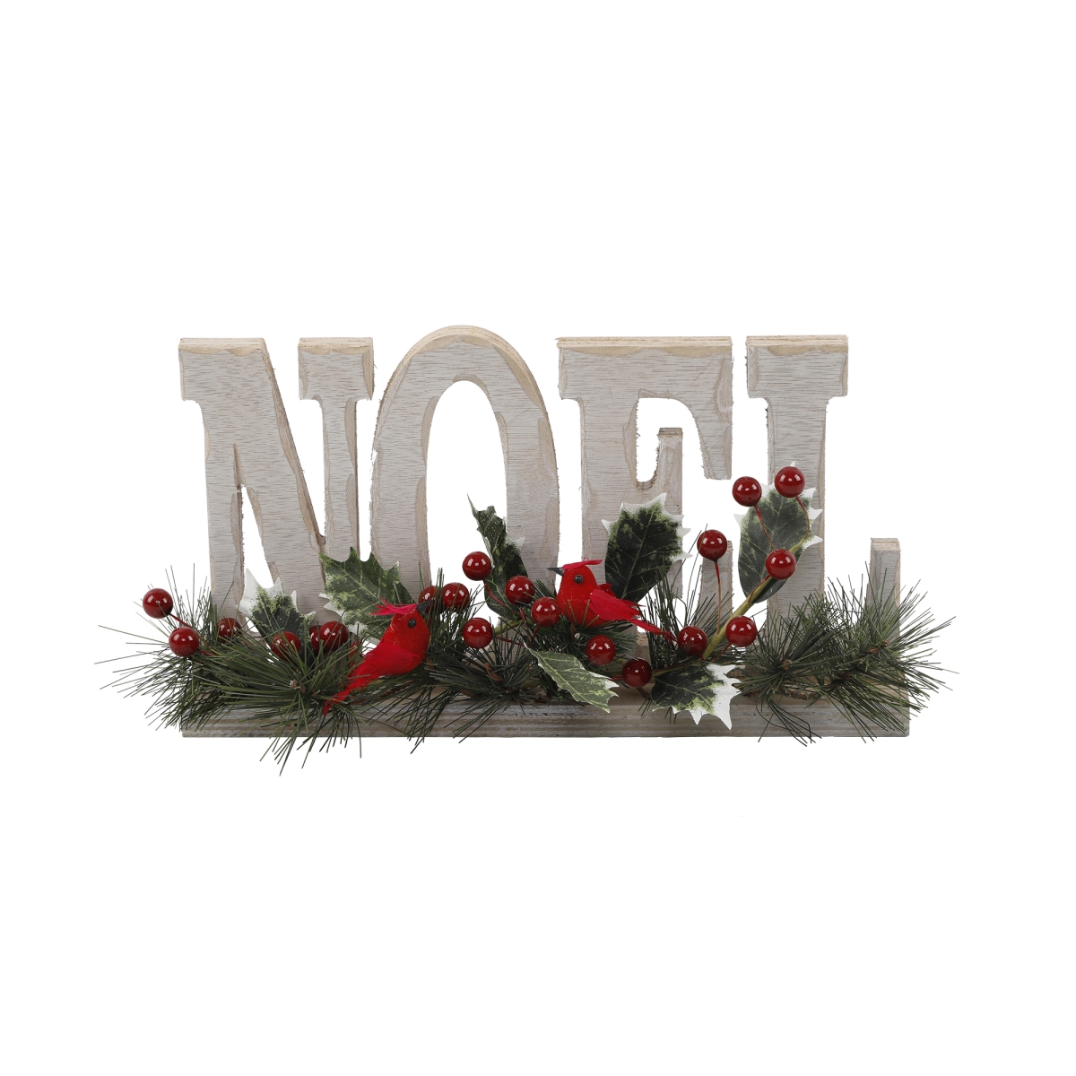 12'  NOEL Sign w Cardinal Berries