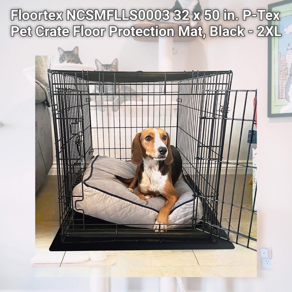 Picture of Floortex NCSMFLLS0003 32 x 50 in. P-Tex Pet Crate Floor Protection Mat, Black - 2XL
