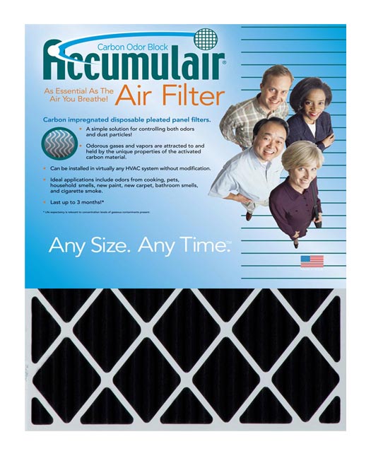Picture of Accumulair FO11.88X16.88X4A Accumulair Carbon MERV 8 Odor Eliminating Filter&#44; Pack of 2 - 11.88 x 16.88 x 4