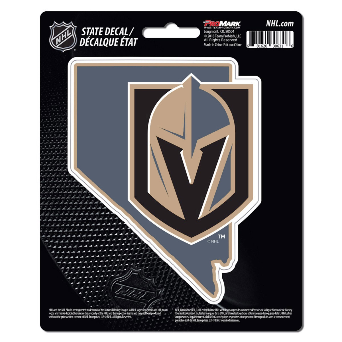 Picture of Fanmats 61319 5 x 6.25 in. Vegas Golden Knights Team State Shape Decal Sticker&#44; Gold & Black