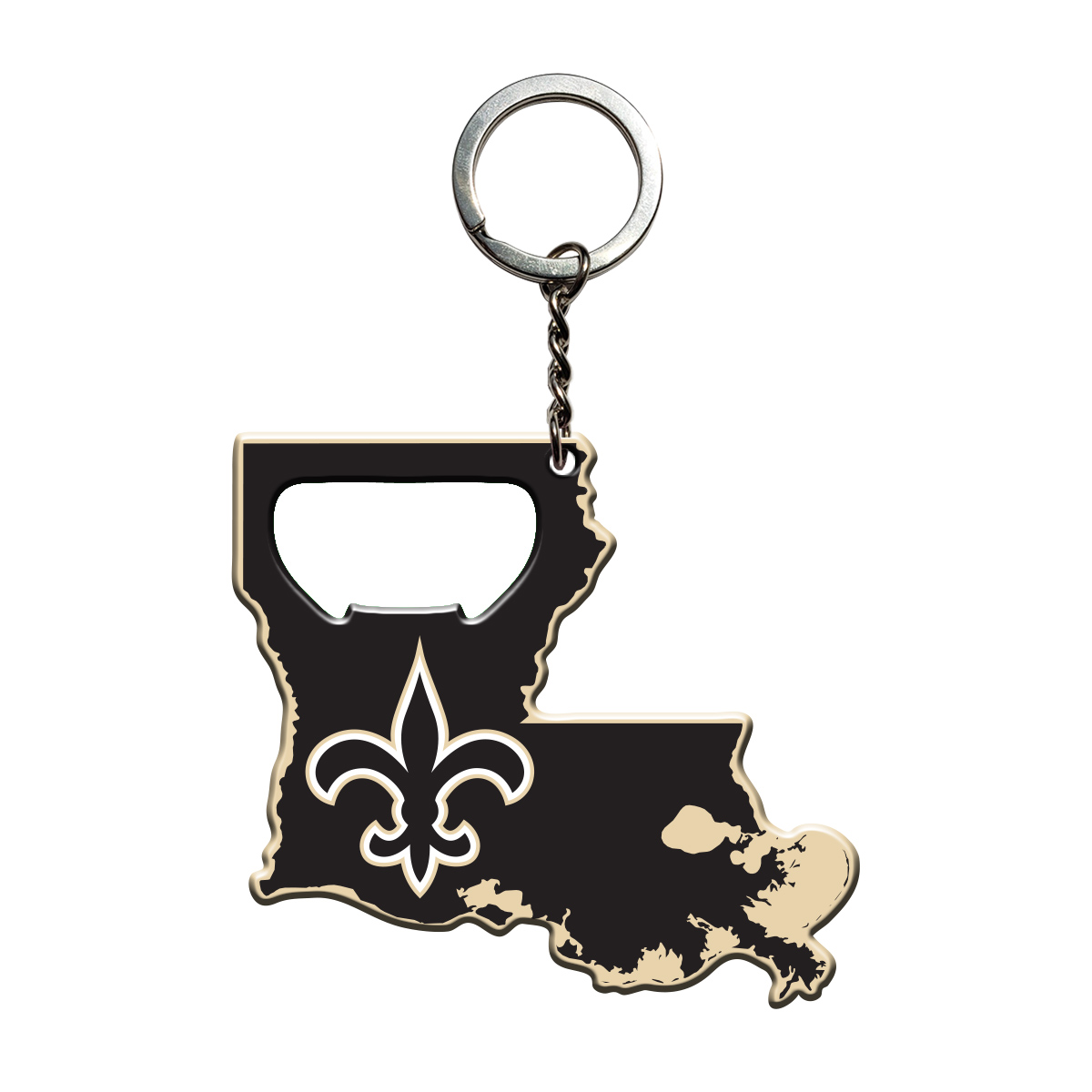 Picture of Fanmats 62498 3 x 3 in.   Orleans Saints Keychain Bottle Opener&#44; Black