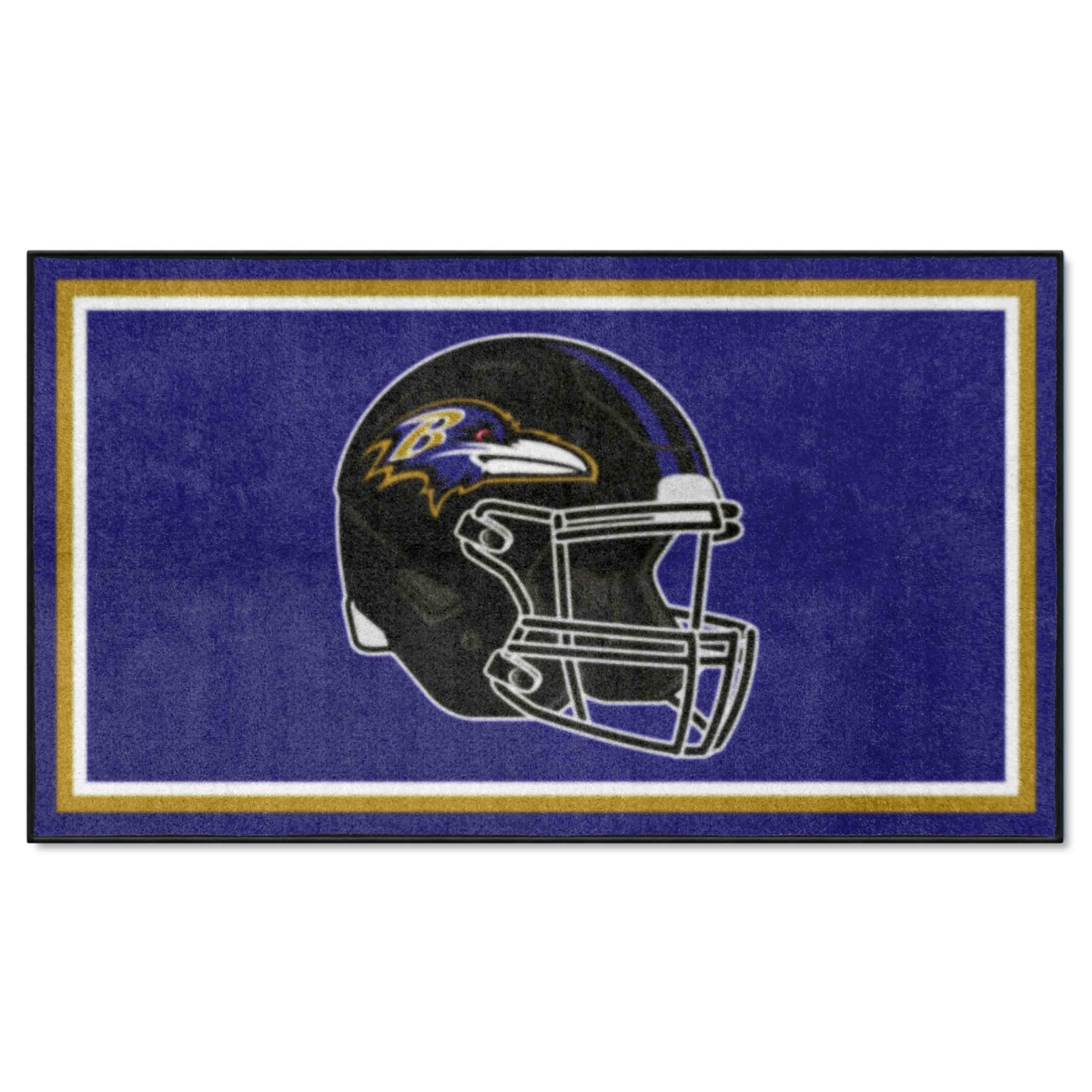 38232 3 x 5 ft. Baltimore Ravens Plush Area Rug, Purple -  FanMats