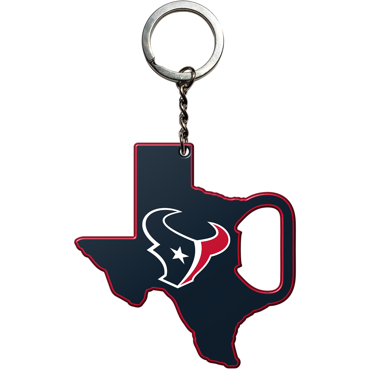 Picture of Fanmats 62507 3 x 3 in. Houston Texans Keychain Bottle Opener&#44; Blue & Red