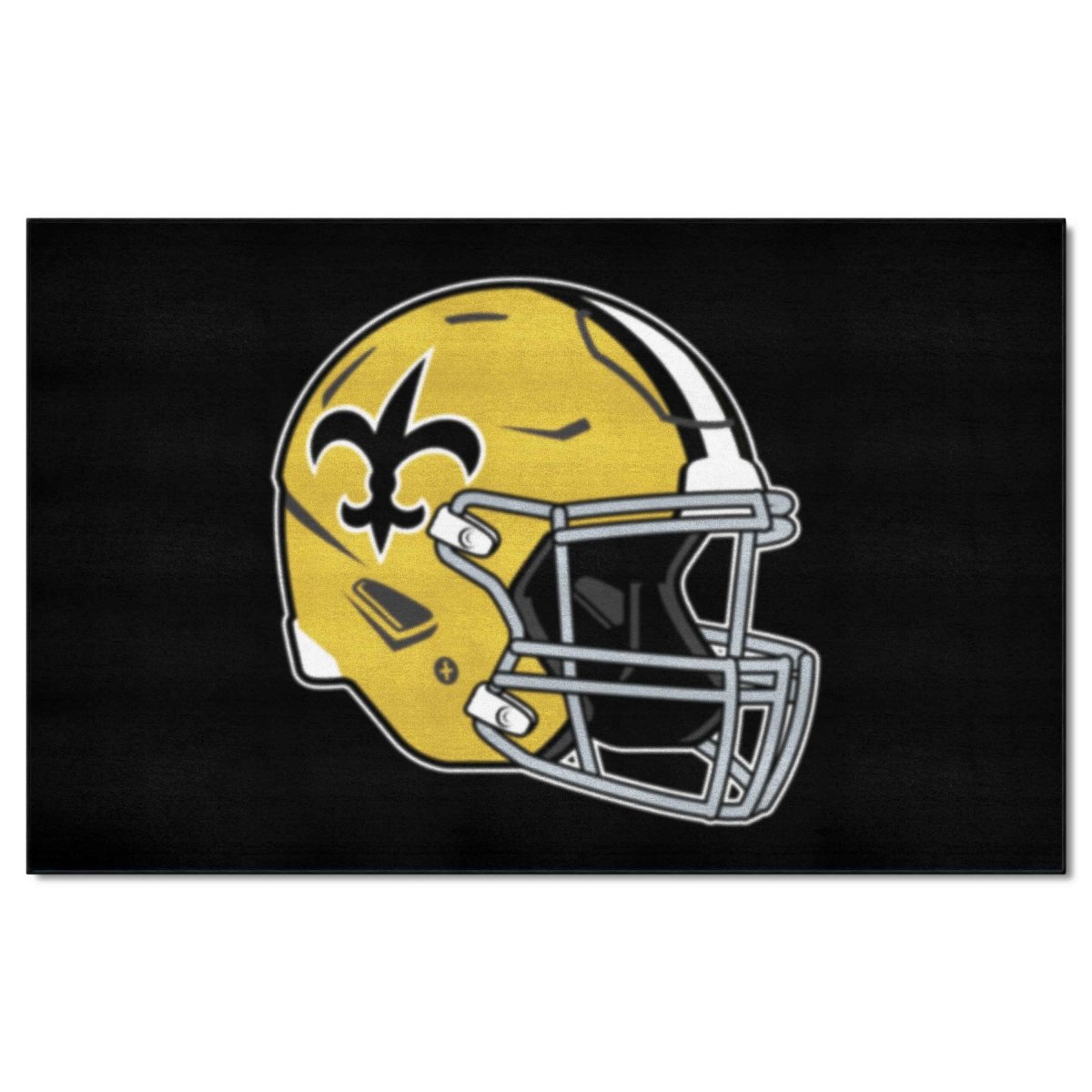 36229 5 x 8 ft.   Orleans Saints Ulti-Mat Rug, Black -  FanMats